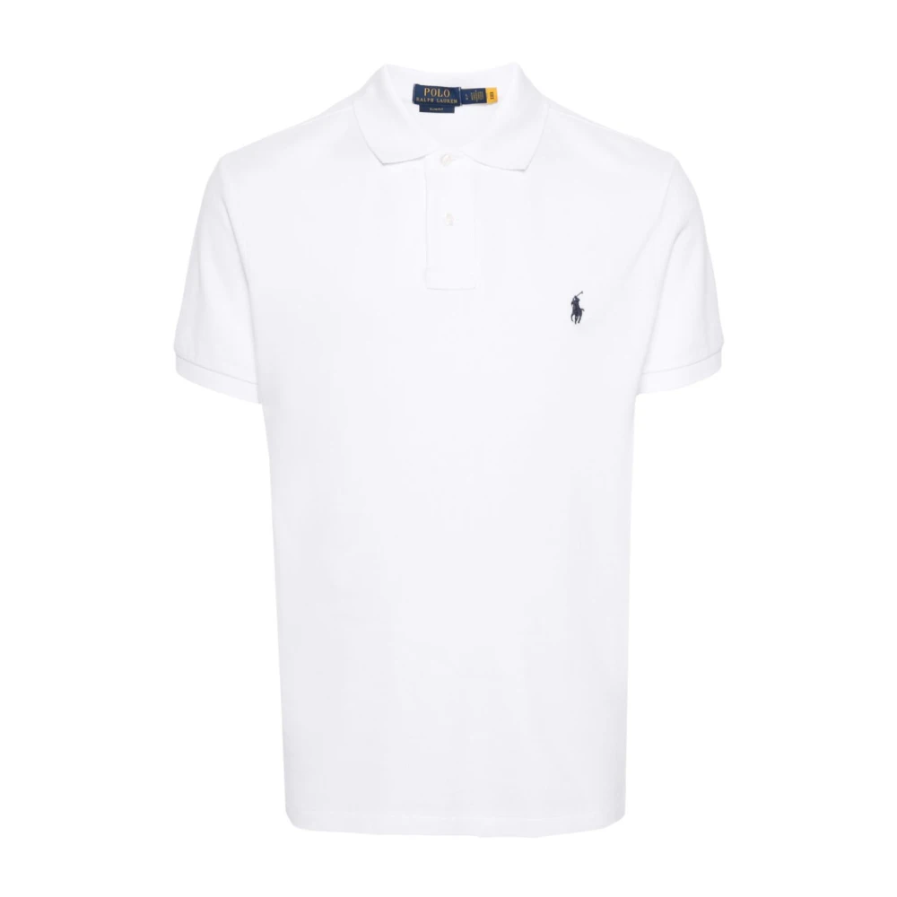 Ralph Lauren Men's White Polo Shirts, 3XL, Slim Fit Polo