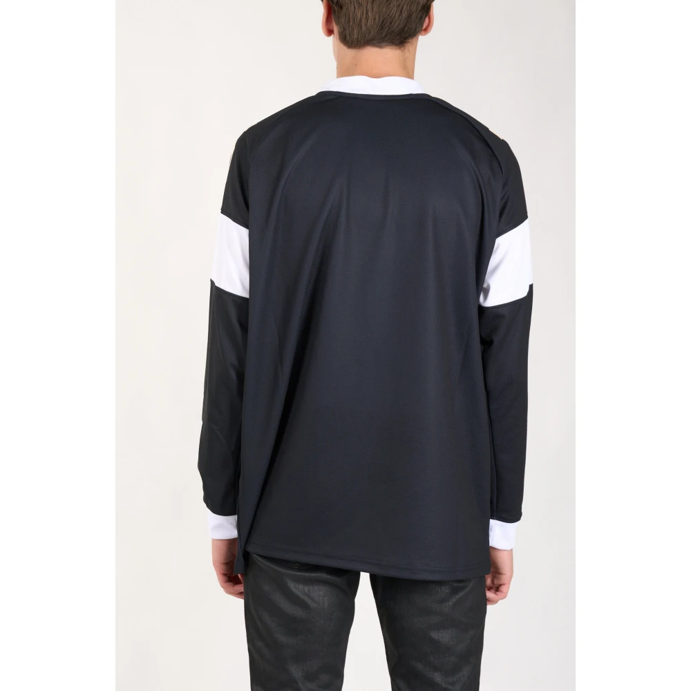 IH NOM UH NIT Mesh V-hals T-shirt met logo Black Heren