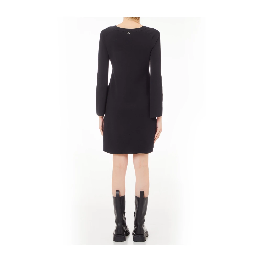 Liu Jo Zwarte Mini Jurk voor Moderne Vrouwen Black Dames