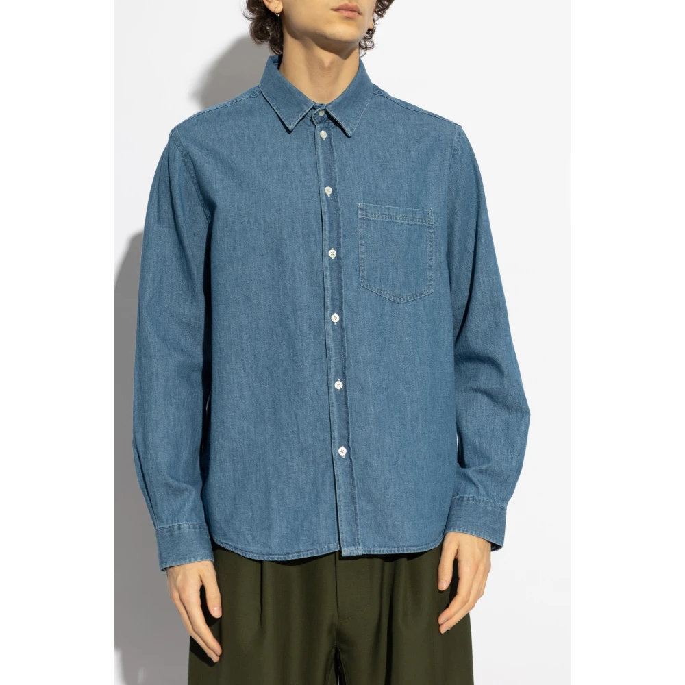 Samsøe Saryan Denim Overhemd Blue Heren