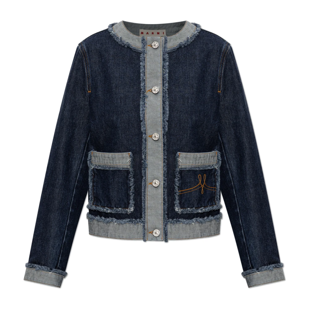 Marni Women's Blue Denim Inside-Out Jacket