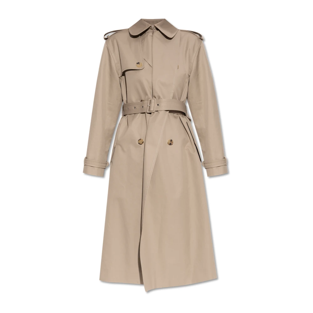 Alexander Mcqueen Women's Beige Cotton Trench Coat With Belt