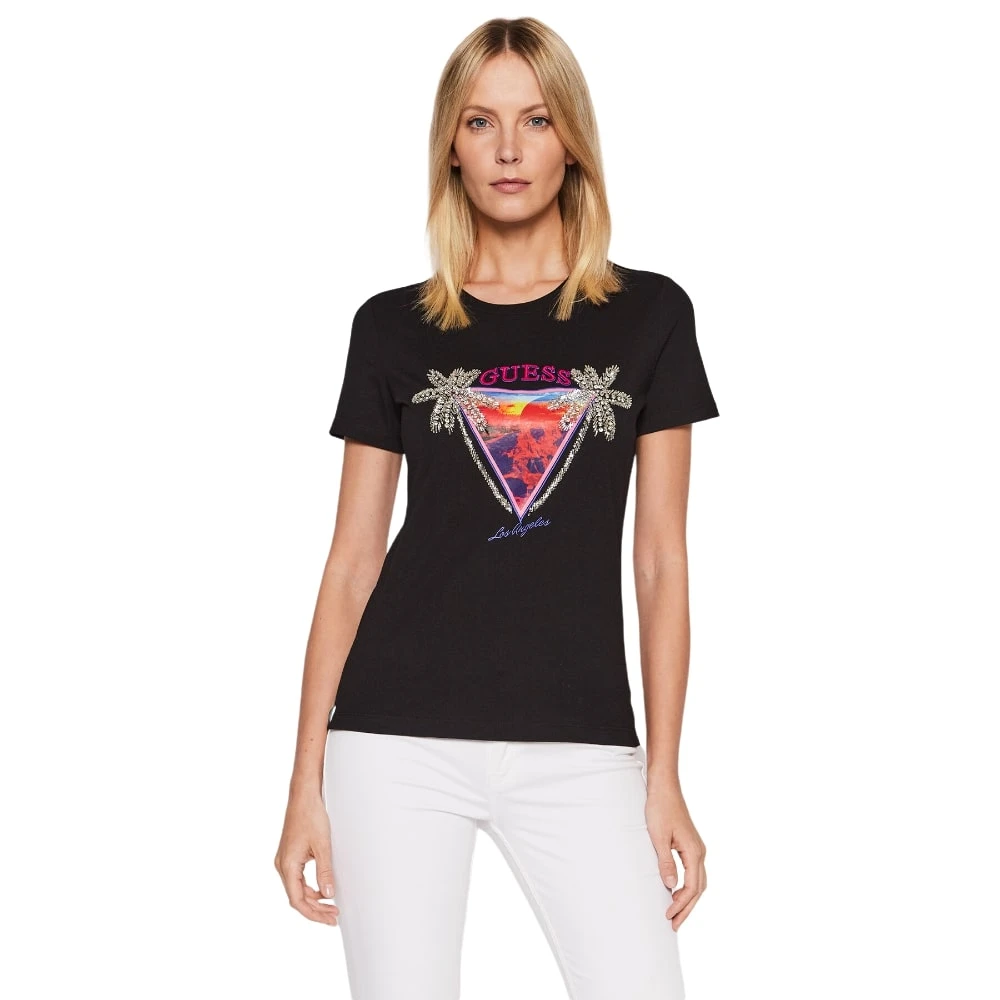 Guess Korte Mouw T-shirt Black Dames