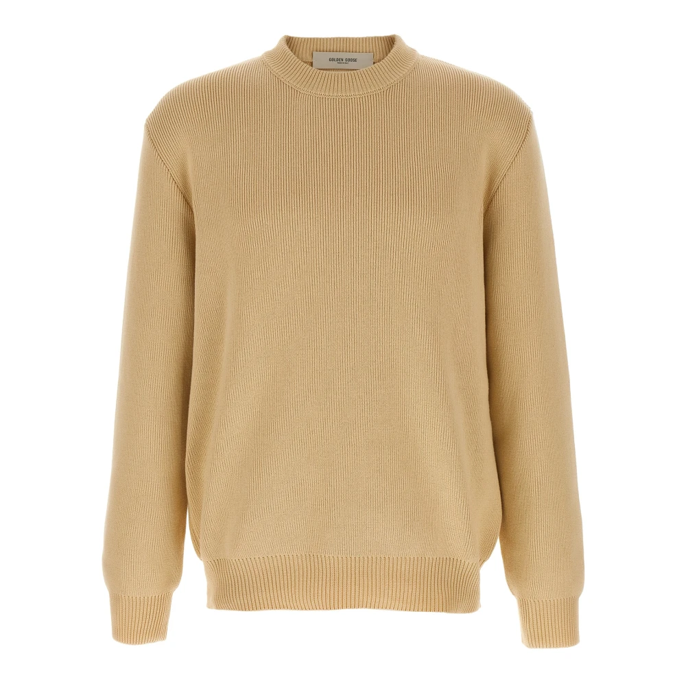 Golden Goose Men's Beige Davis Jumper - Round-Neck Knitwear - L - Knitwear