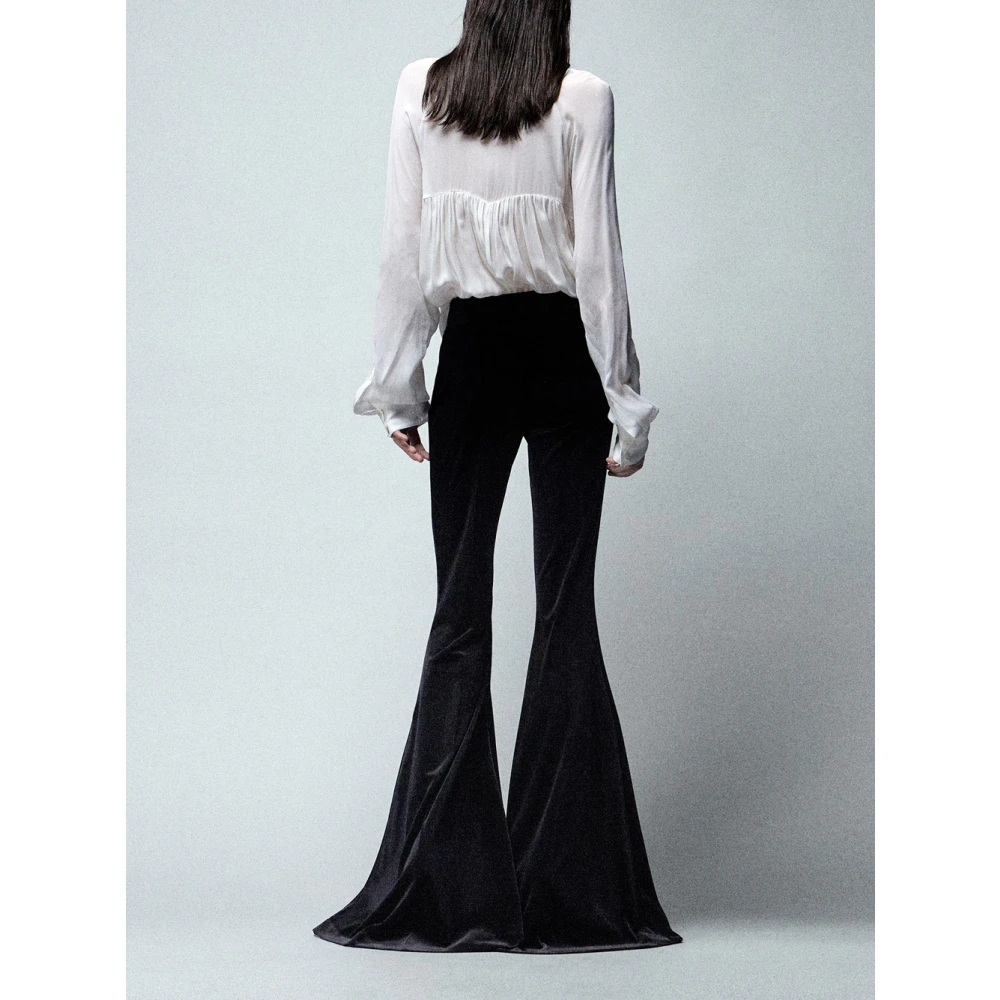 Aniye By Zwarte Flare Veloursbroek Black Dames