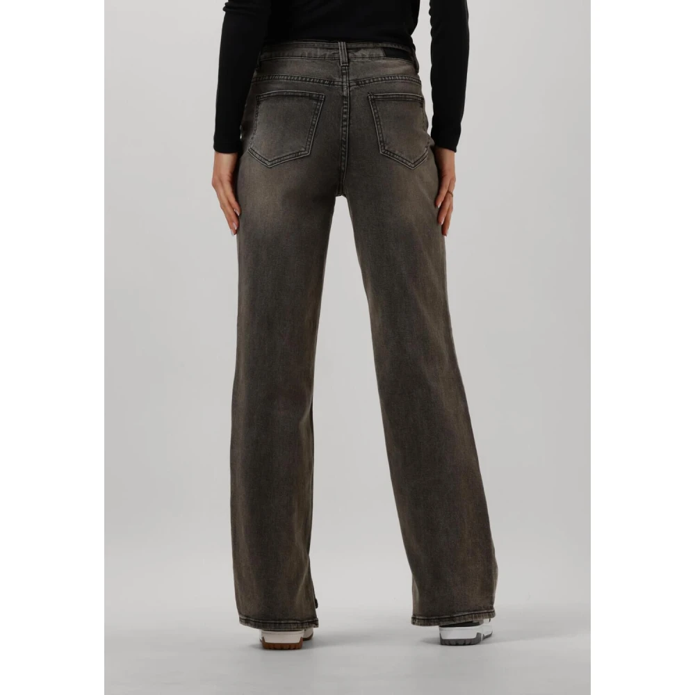 Y.A.S Grijze Wide Jeans voor veelzijdige stijl Gray Dames