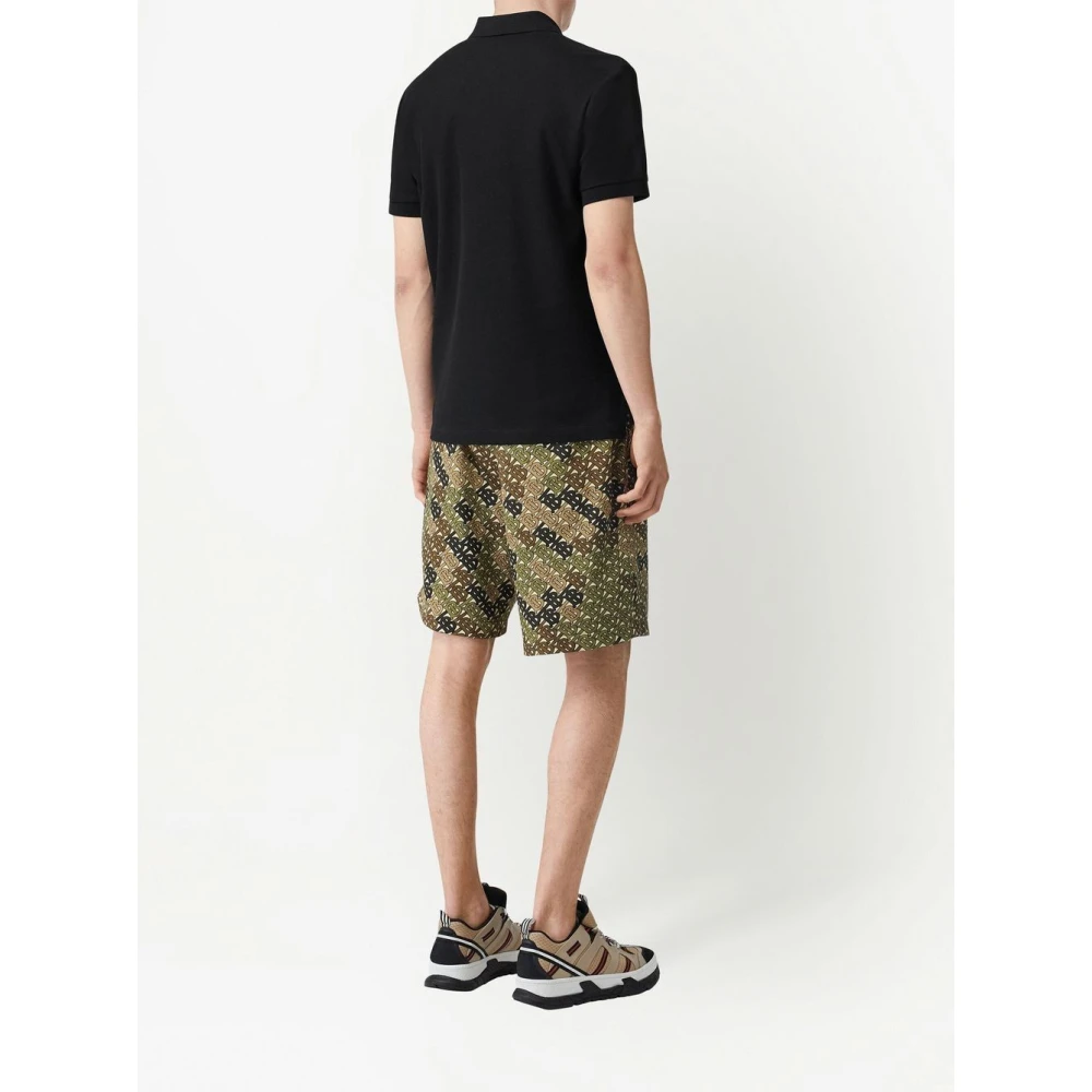 Burberry Katoenen Poloshirt Black Heren