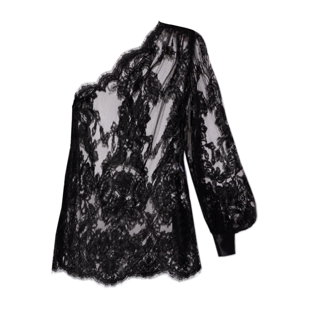Dolce & Gabbana Kanten top met open schouder Black Dames