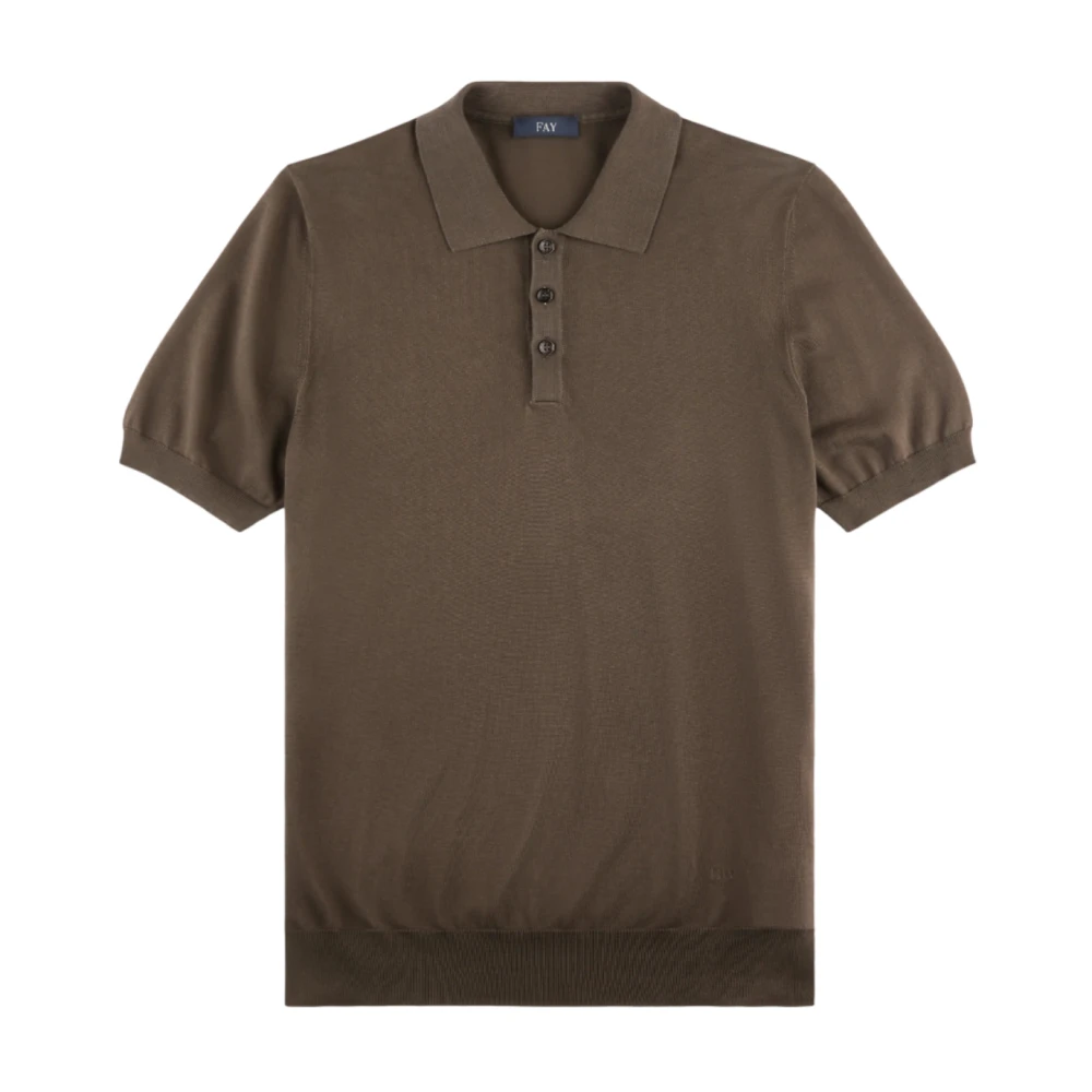Fay - Tops > Polo Shirts - Brown - Fay - Modalova