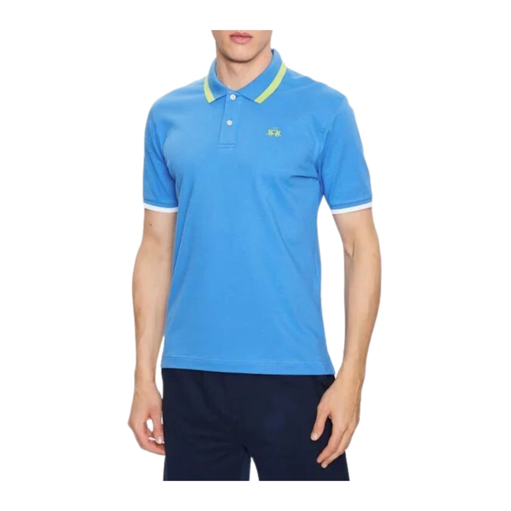 La Martina Men's Blue Polo Shirts, Xl, Slim Fit Polo Shirt