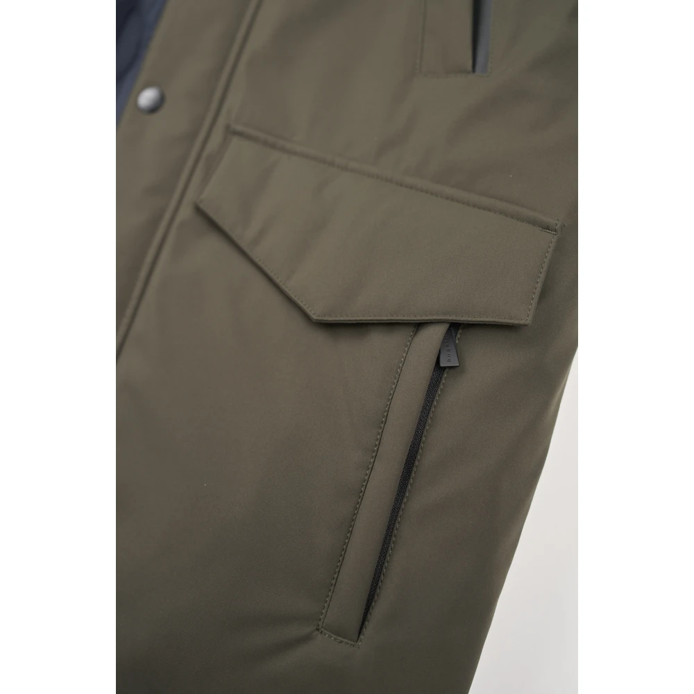 Bugatti Sportieve Parka met Afneembare Capuchon Green Heren
