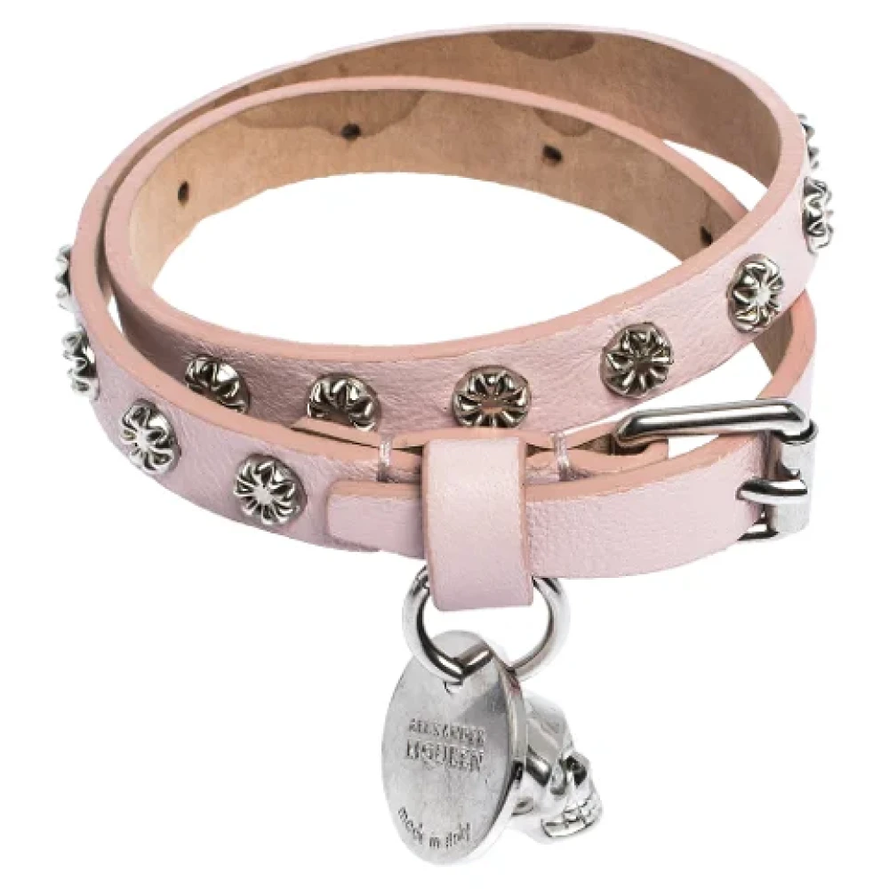 Alexander McQueen Pre-owned Leather belts Pink Dames