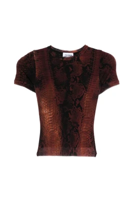 Mesh Printed Python Baby Tee