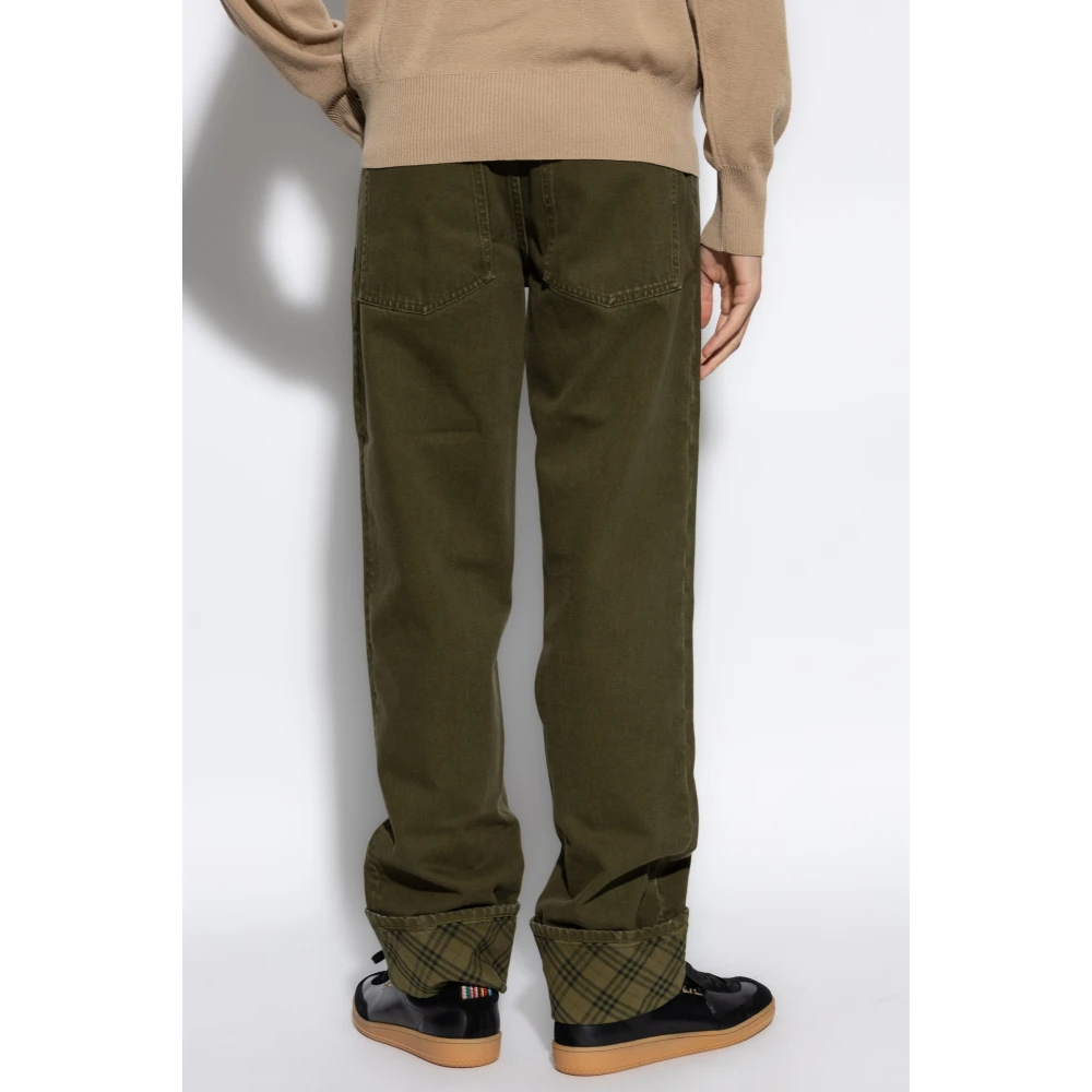 Burberry Jeans met opgerolde pijpen Green Heren