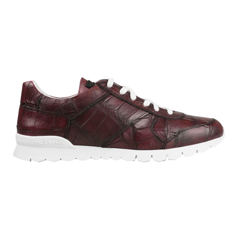 Kiton Krokodillenleer Sneakers Heren Schoenen Bruin