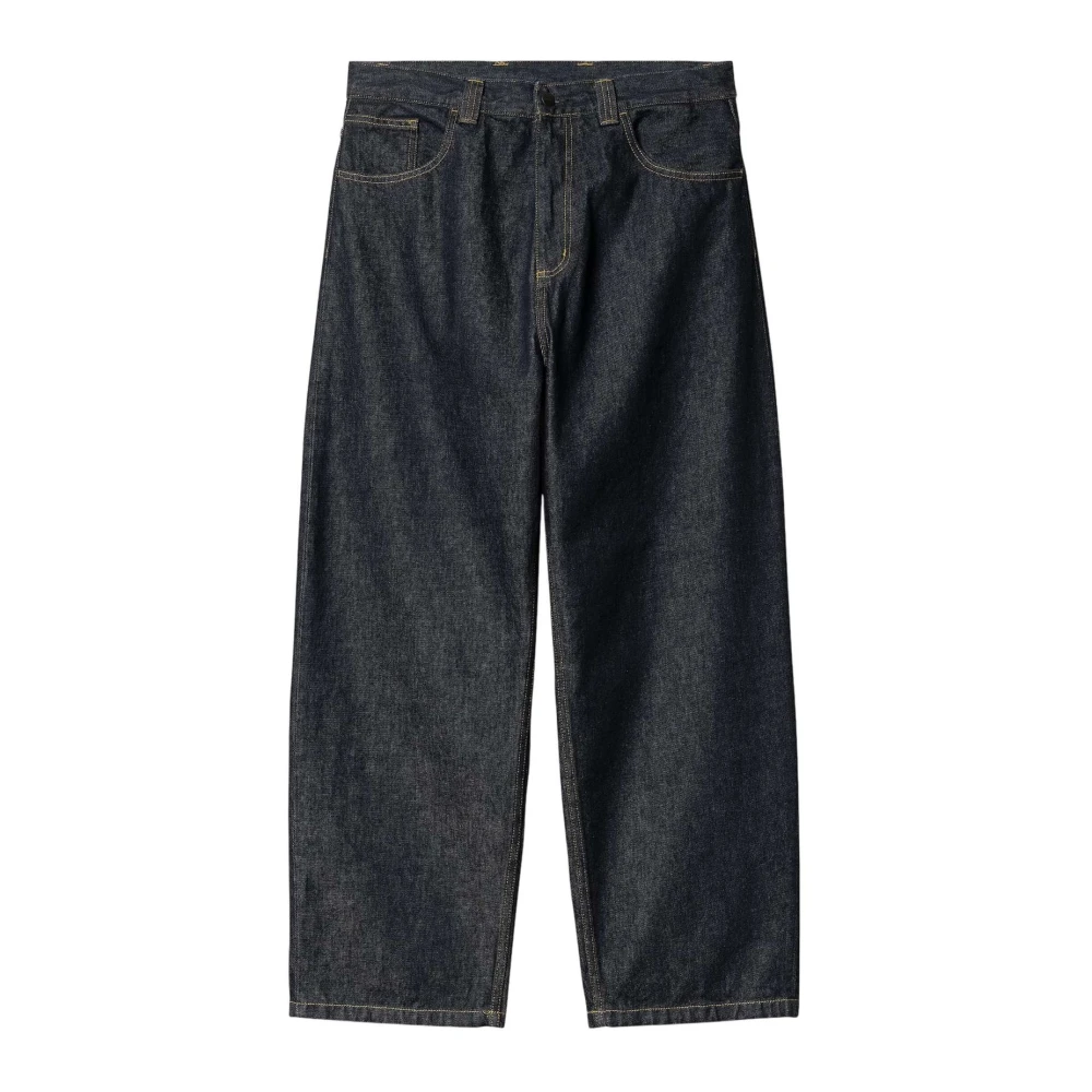 Carhartt Wip Men's Blue Baggy Denim Trousers - Loose Fit Jeans - S - Jeans