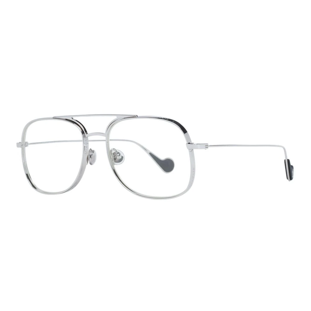 Moncler Gele Aviator Zonnebril met Zilveren Frame Gray Unisex