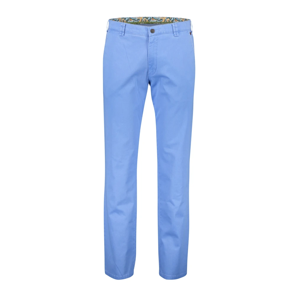 Meyer Lichtblauwe katoenen zomerbroek Blue Heren