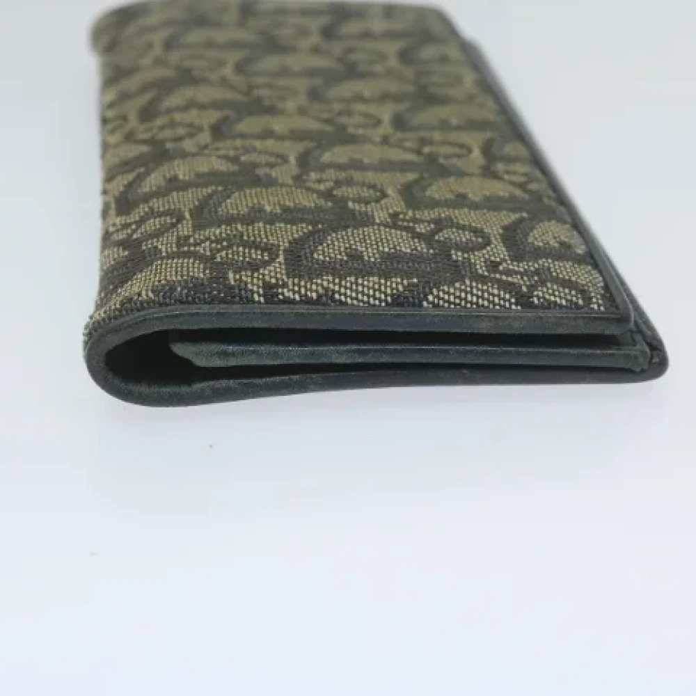 Dior Vintage Pre-owned Canvas wallets Blue Dames