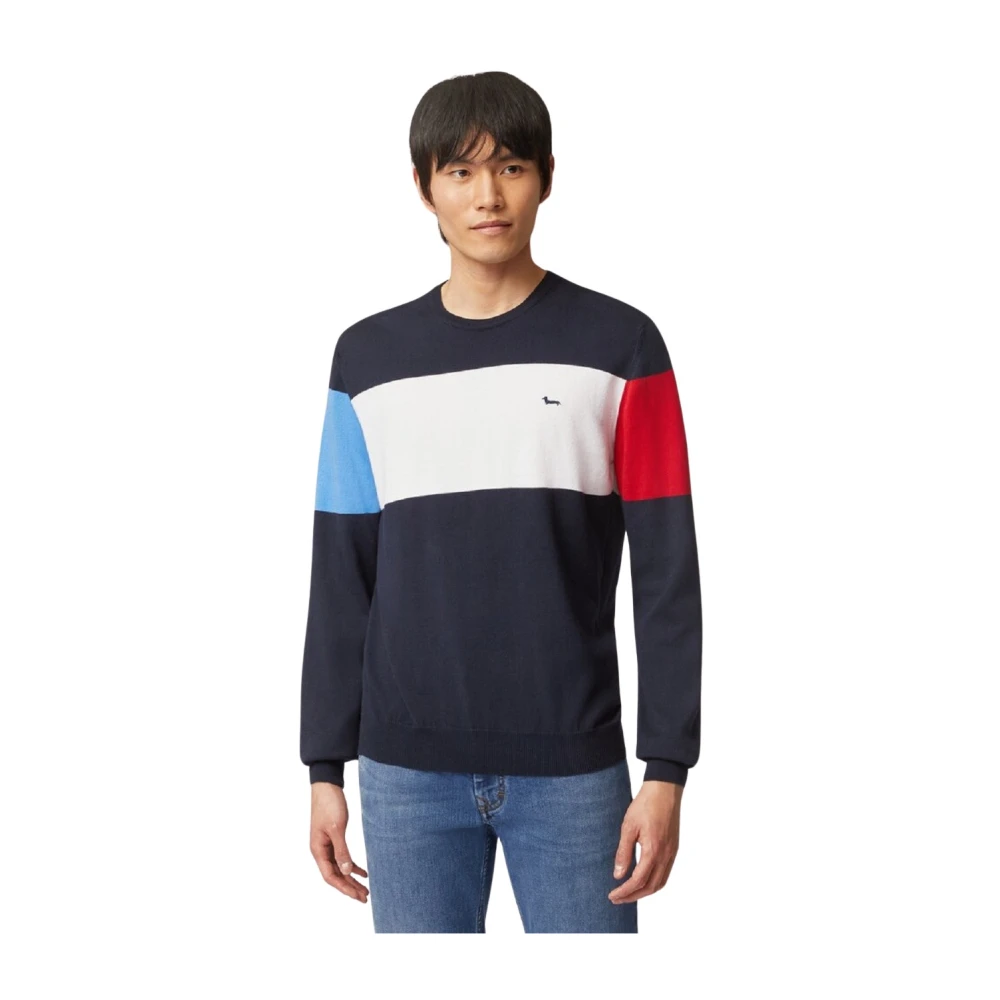 Harmont & Blaine Blauwe Trui Maglia Multicolor Heren