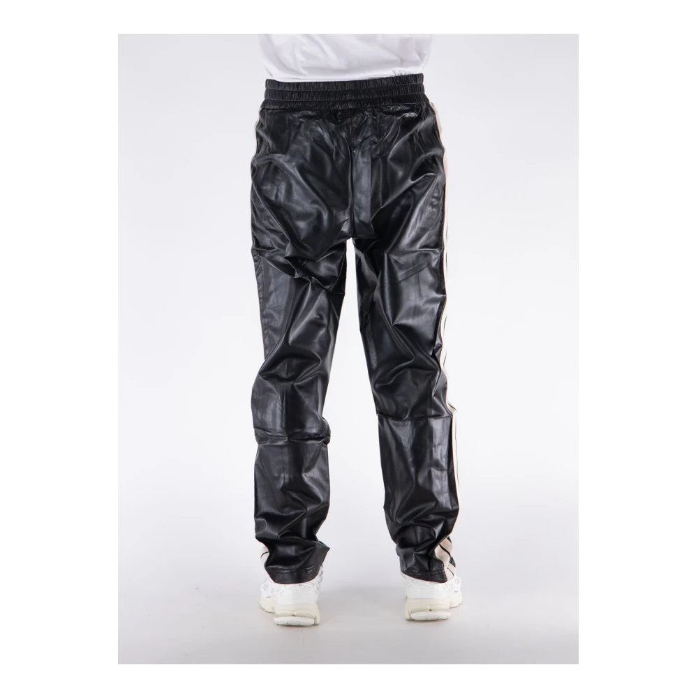 Palm Angels Leather Trousers Black Heren