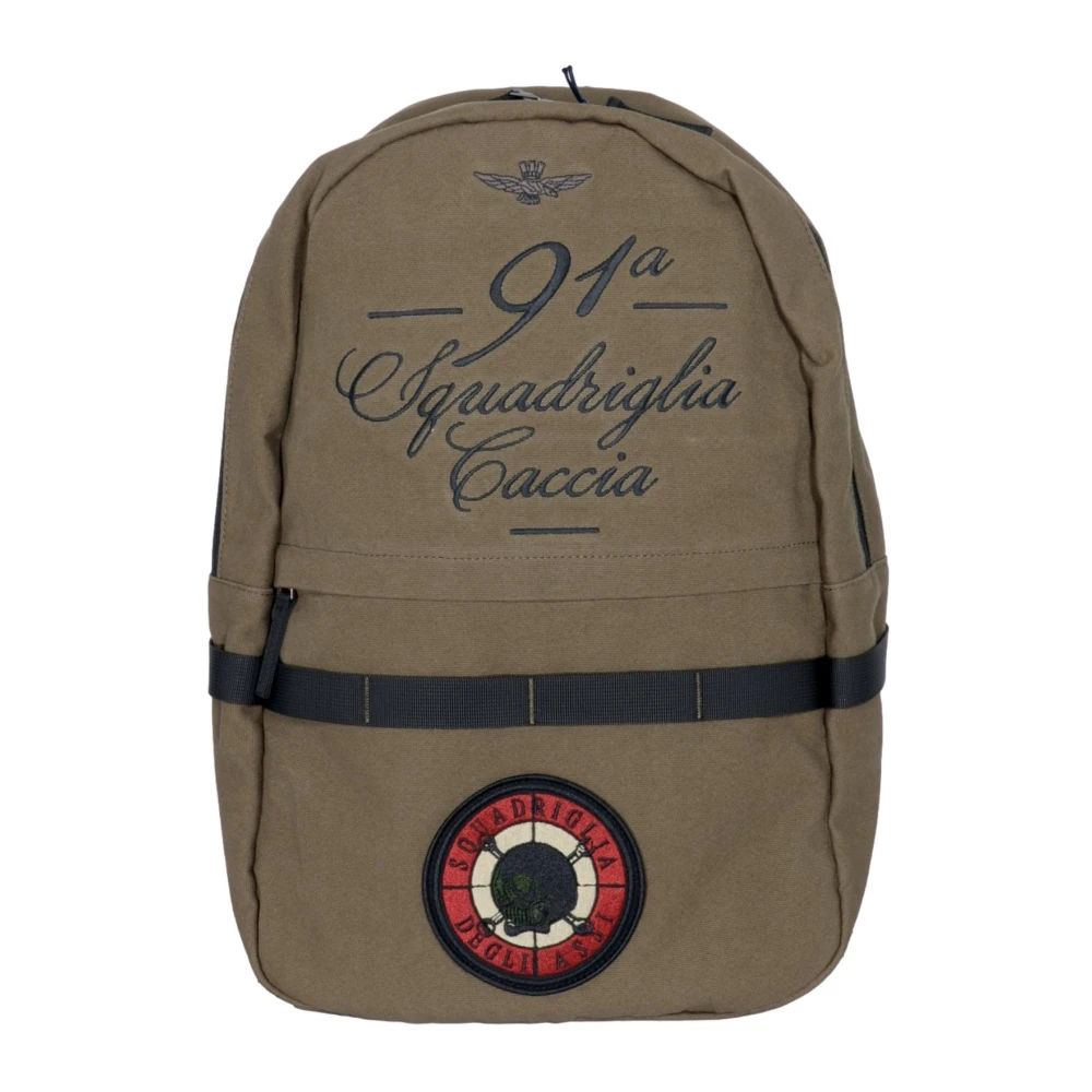 Aeronautica militare Groene militaire rugzak met borduurwerk Green Unisex