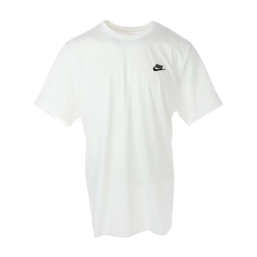 Nike Men's White Printed Short Sleeve Round Neck T-Shirt