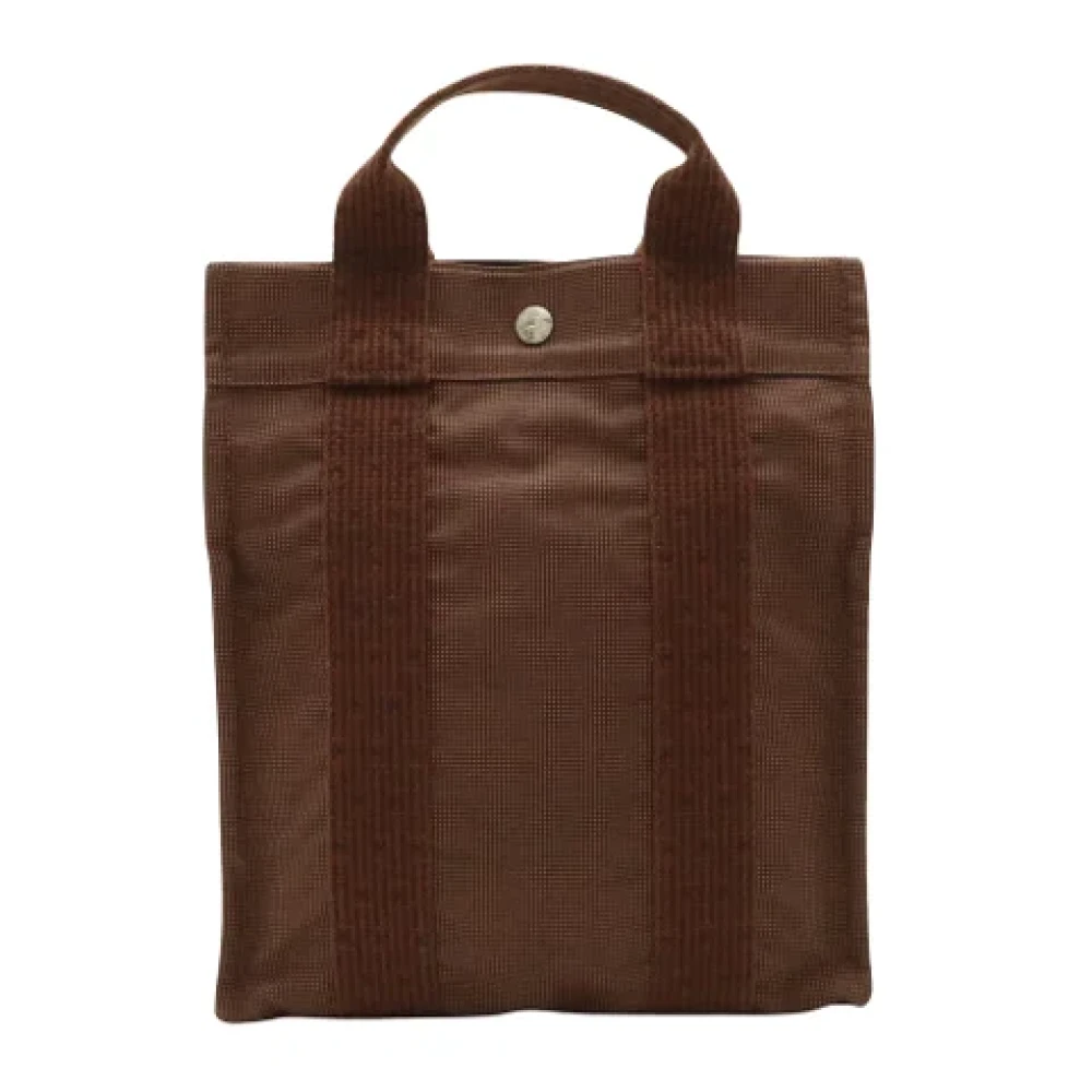 Hermès Vintage Pre-owned Canvas backpacks Brown Dames