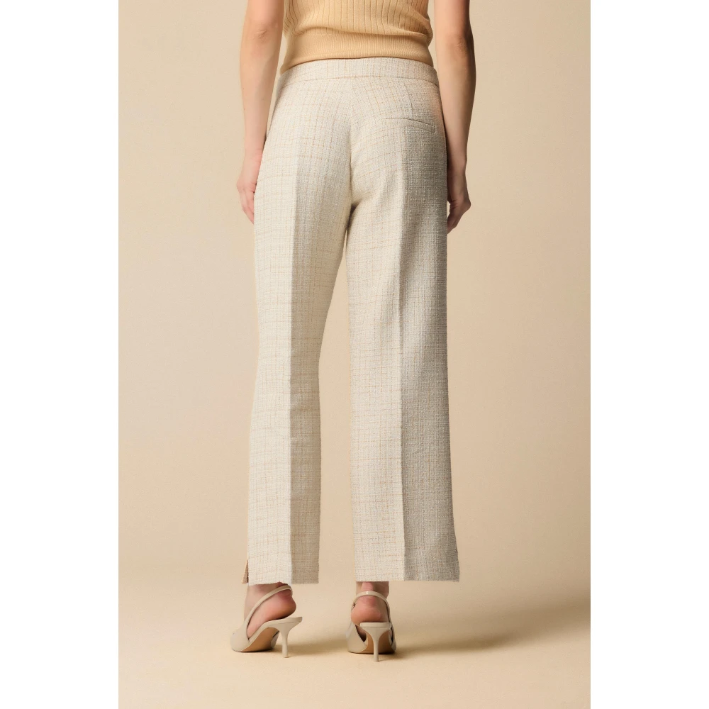 Kocca Klassieke Straight Leg Broek Beige Dames