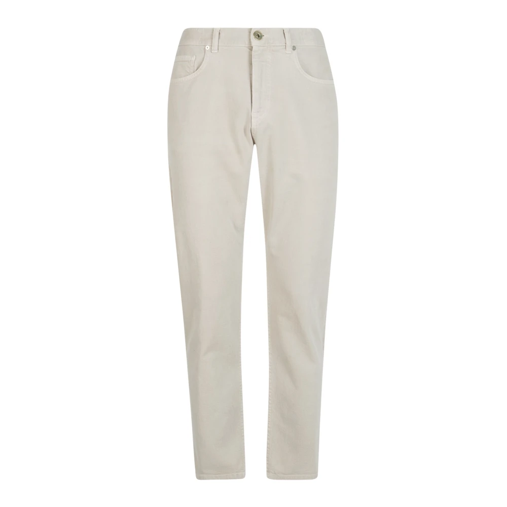 Eleventy Men's Beige Slim Fit Jeans, W30, 5-Pocket Relax Denim Trousers