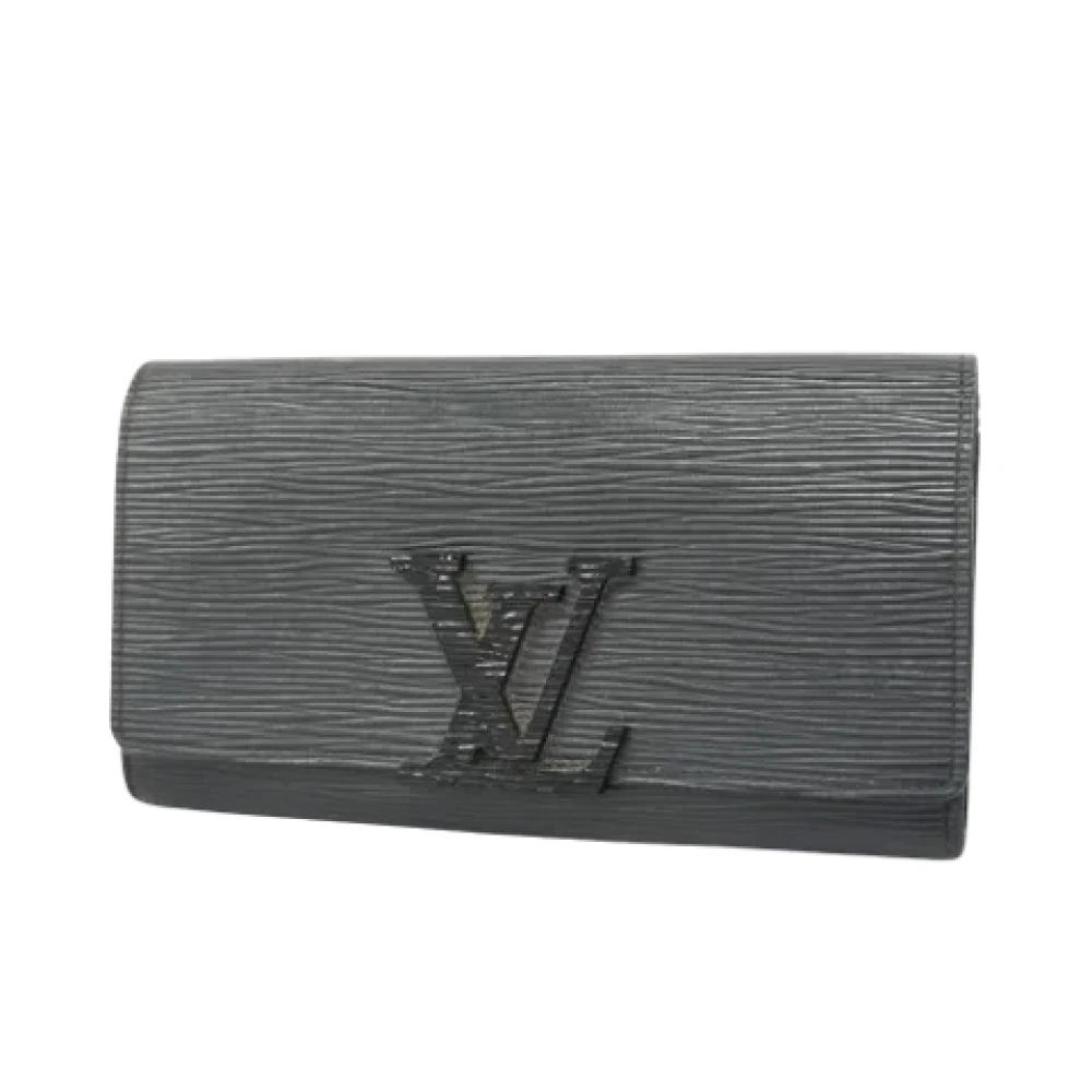 Louis Vuitton Vintage Pre-owned Leather wallets Gray Dames