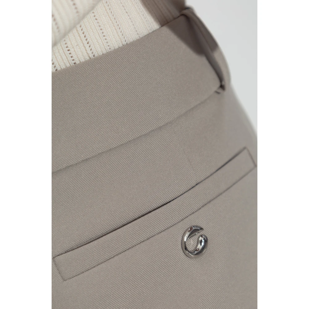 Coperni Rok met stijve ruche Gray Dames