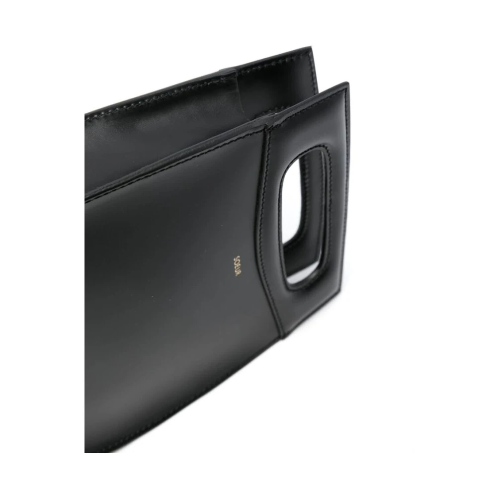 Soeur Zwarte Leren Schoudertas Black Dames