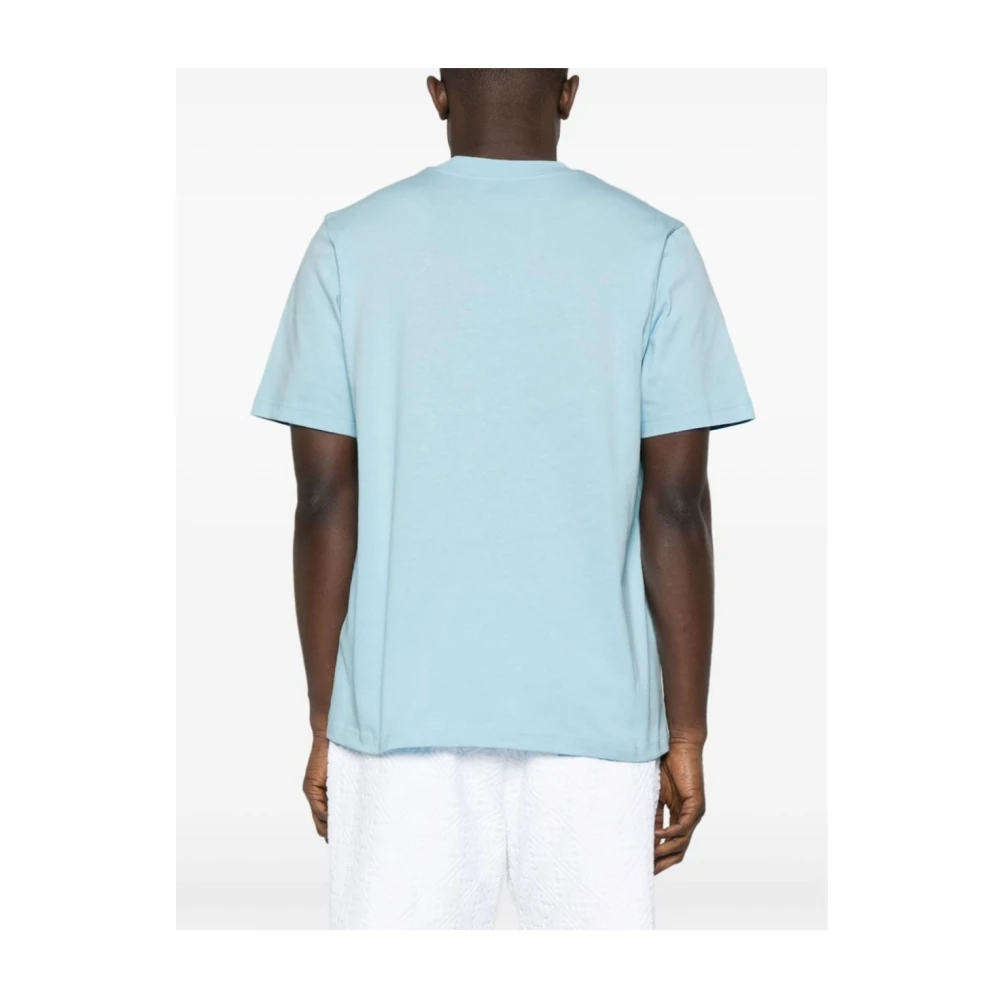 Casablanca Casual T-Shirt Stampa 001-04 Mannen Blue Heren