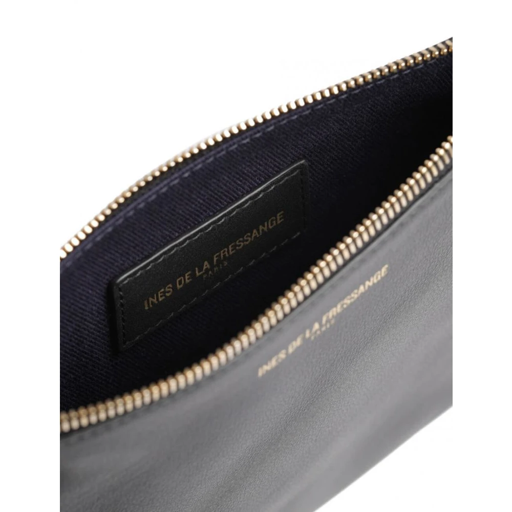 Ines De La Fressange Paris Marcia M clutch tas in zwart leer Black Dames