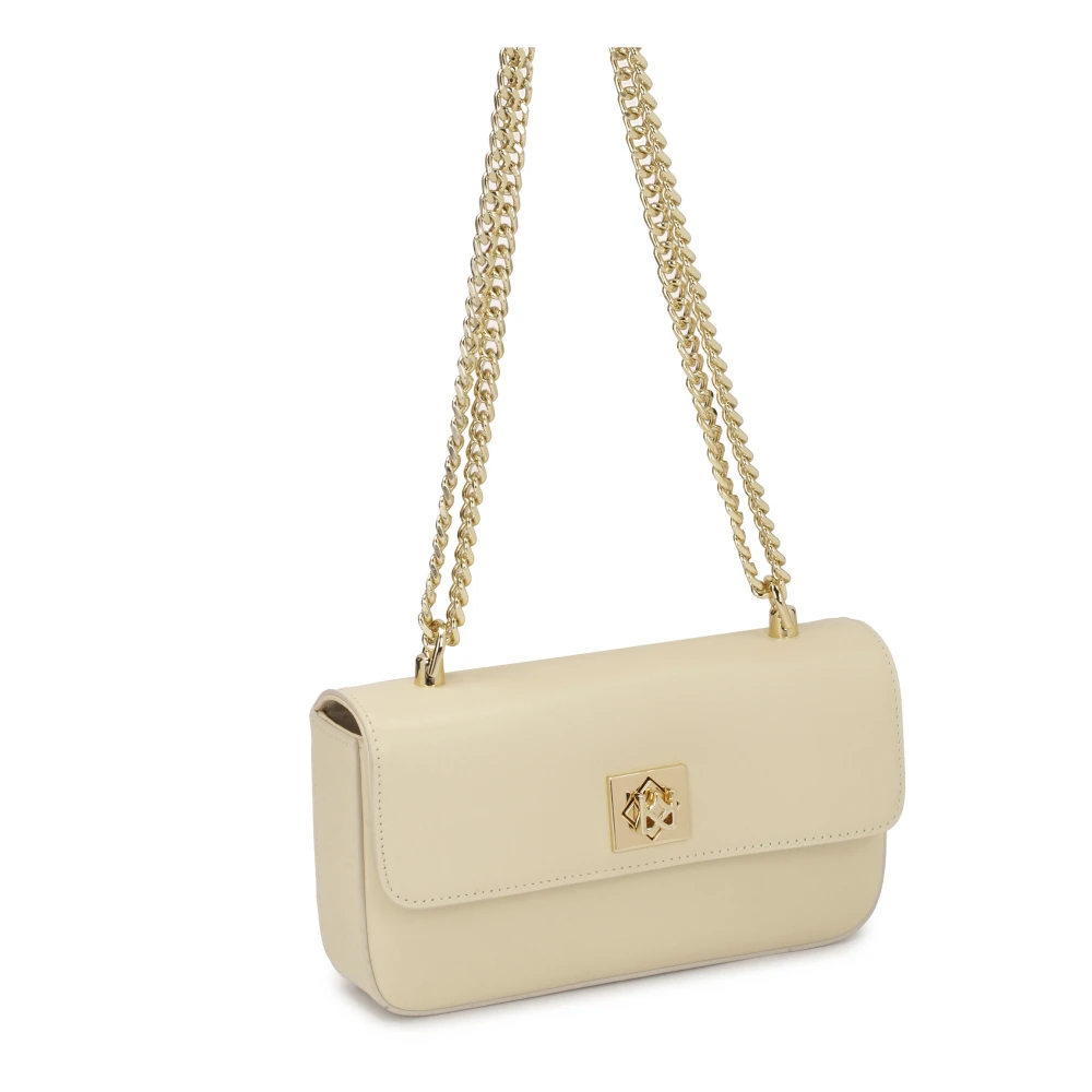 Kazar Roomwit stijve ketting handtas Beige Dames