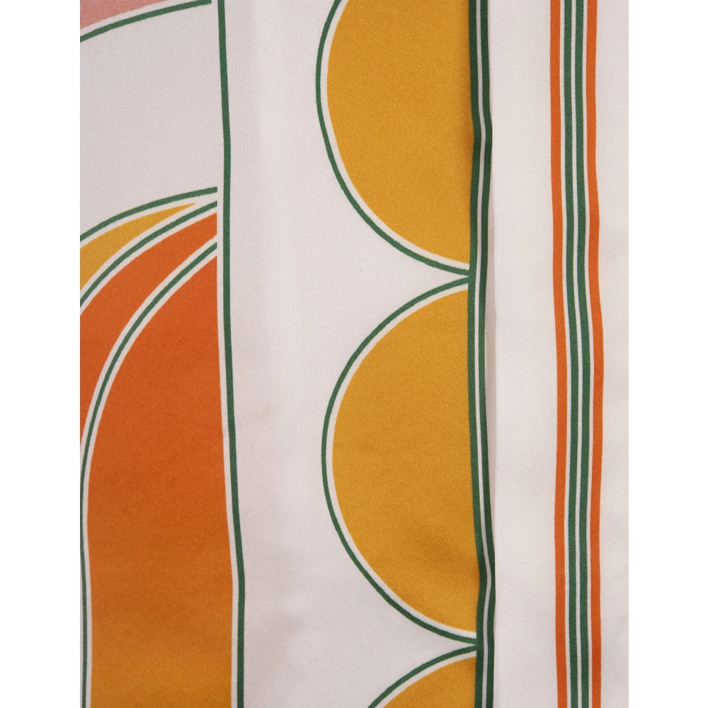 Casablanca Zijden Zomer Court Shirt met Print Multicolor Dames