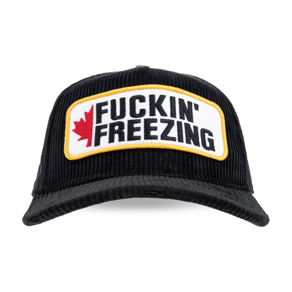 Dsquared2 Men's Black Hats & Caps, One Size, Baseball Cap