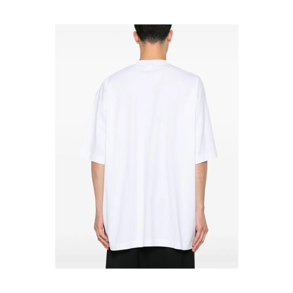 Vetements Wit Logo Print Crew Neck T-shirt White Heren