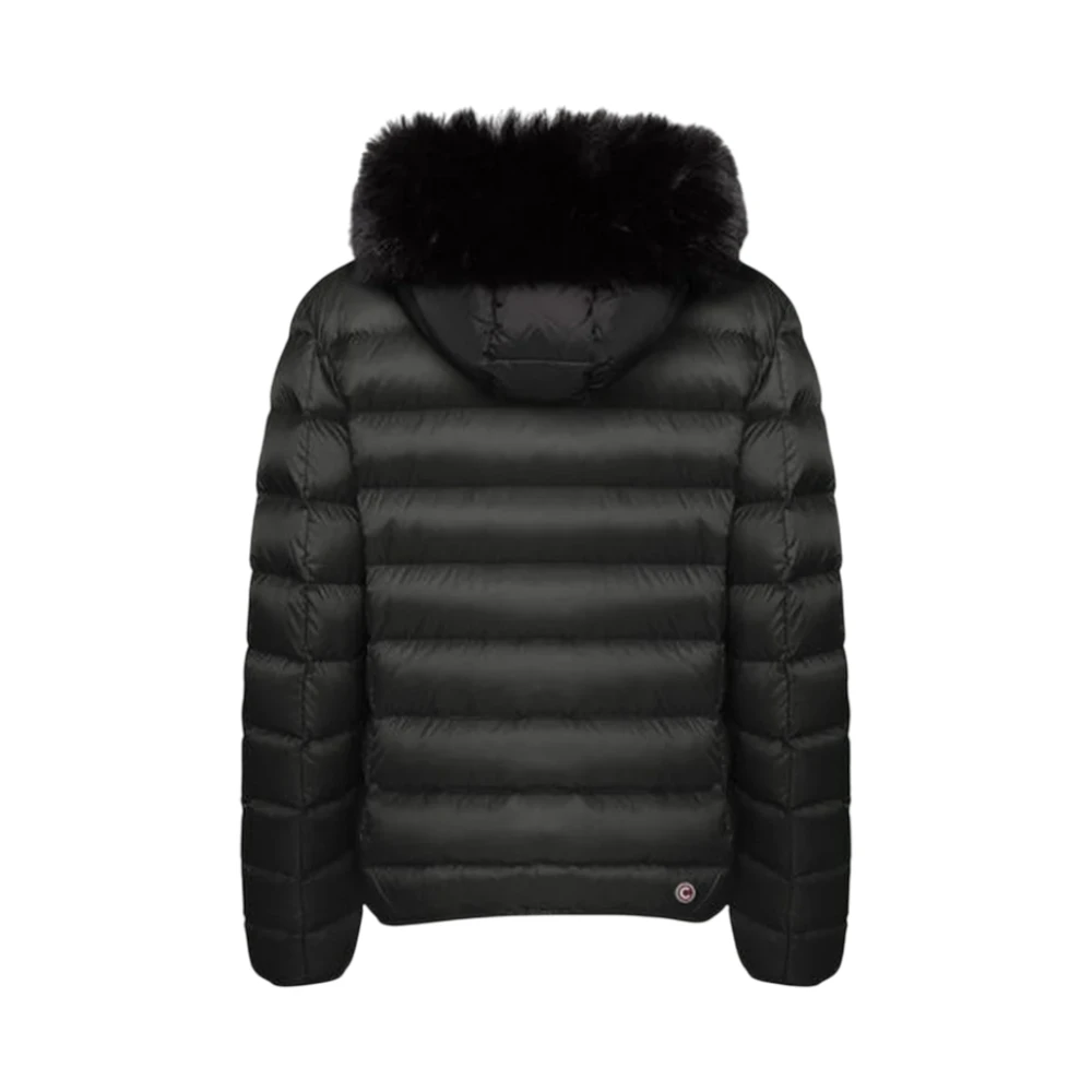 Colmar Zwarte Winterjas met Bontcapuchon Black Dames