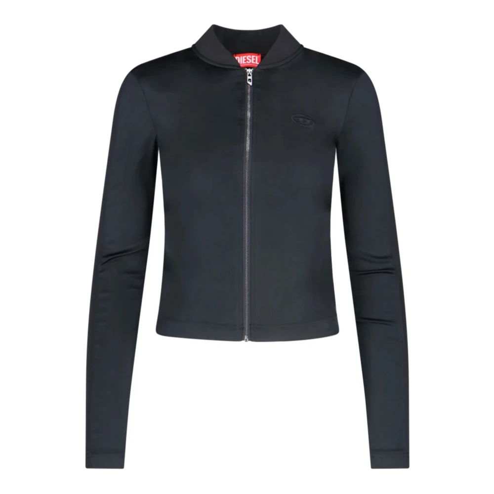 Diesel Zwarte Oper Jas Vrouwen Stijlvol Comfortabel Black Dames