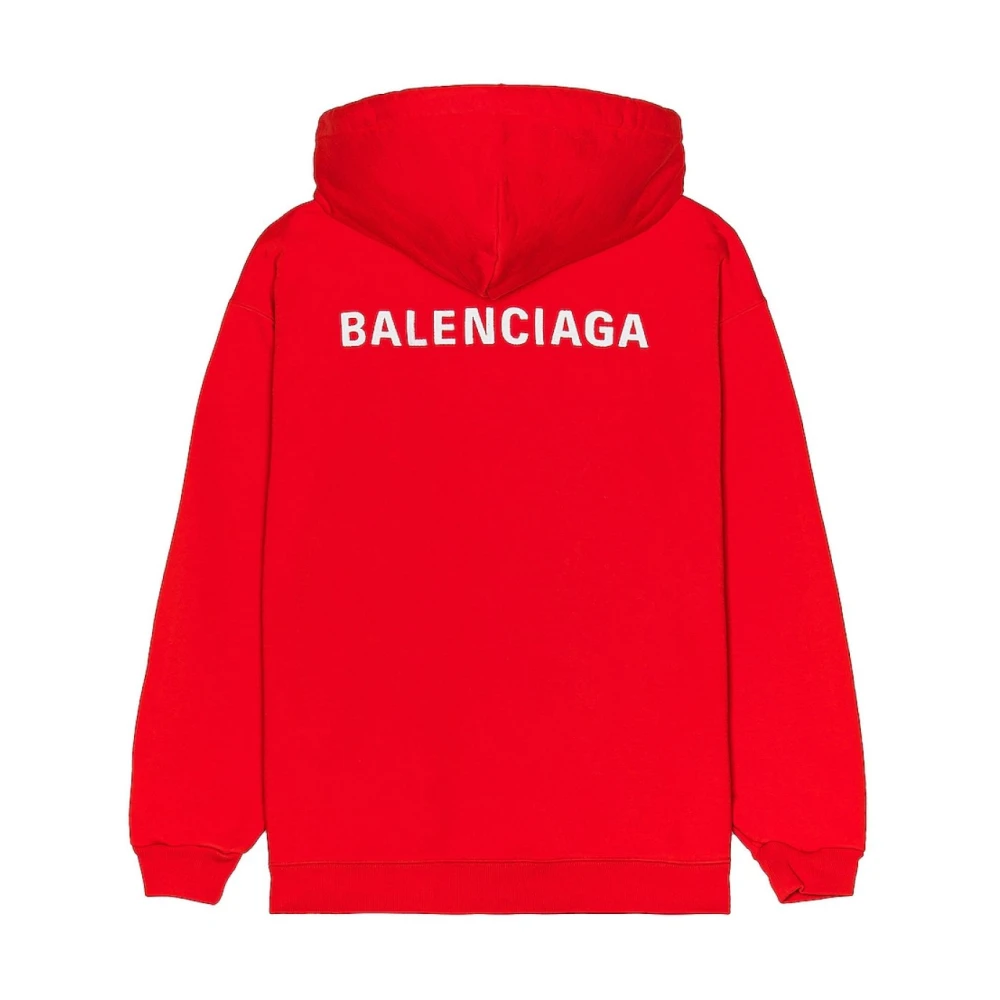 Balenciaga Geborduurde logo hoodie Rood Red Heren