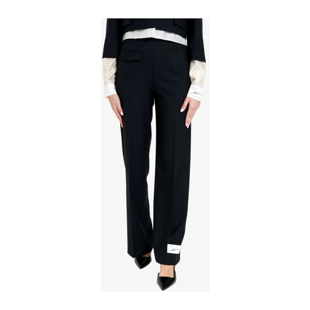 Erika Cavallini Blauwe Wol Pantalon Blue Dames