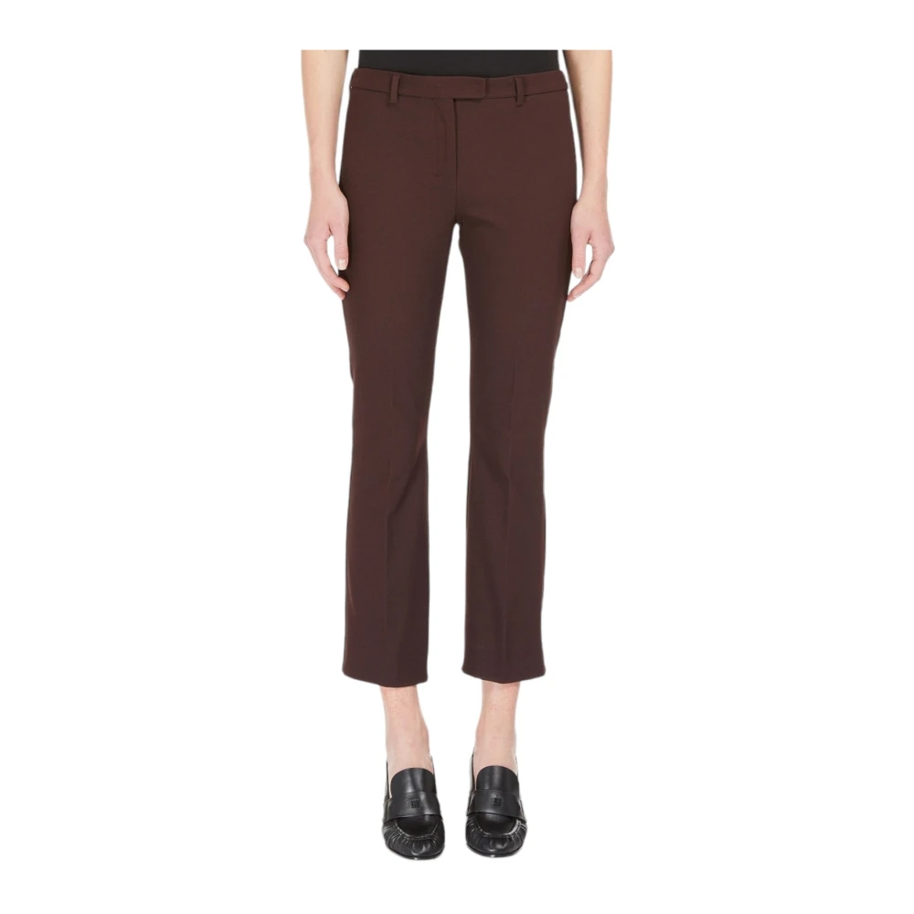 Max Mara Studio Bordeaux Flare Byxor Red, Dam