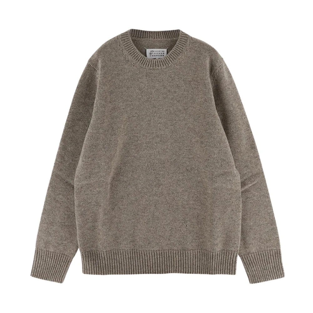 Maison Margiela Wol Crewneck Gebreid Beige Heren