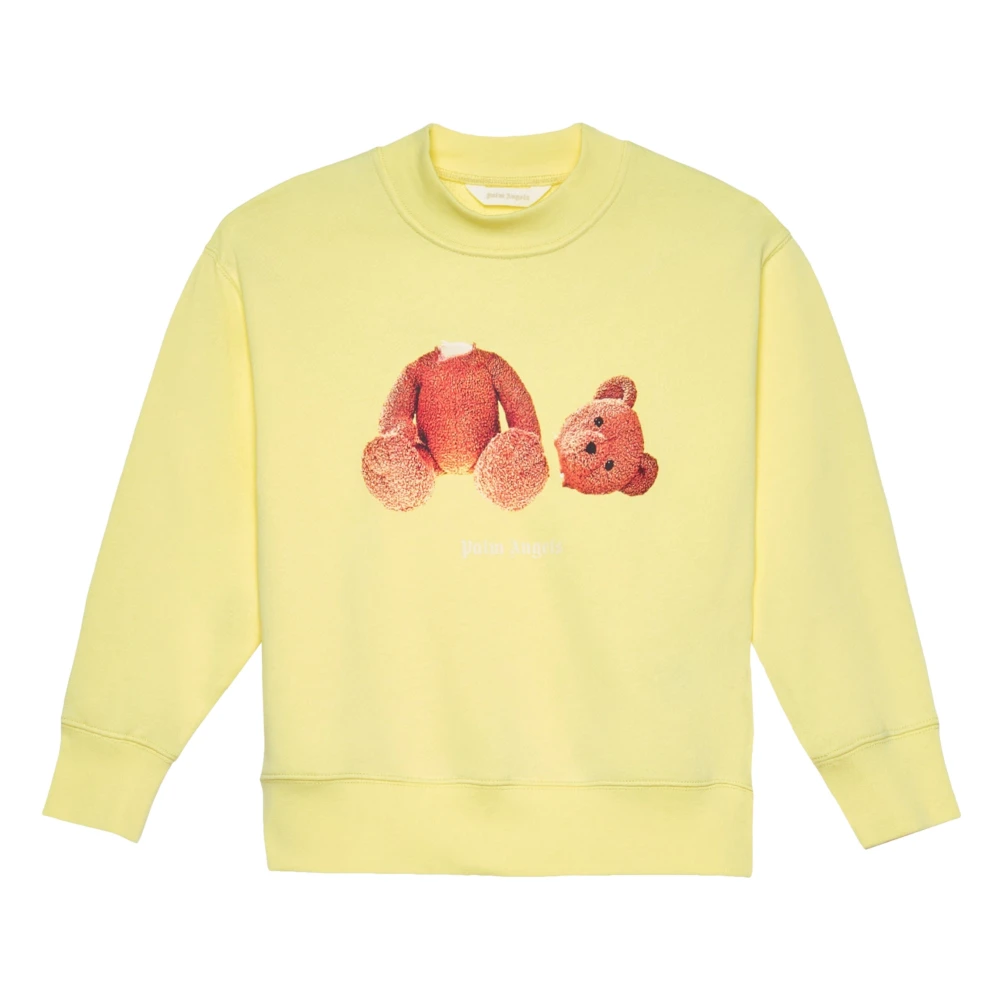 Palm Angels Bear Sweatshirt - Female - Kids Sweatshirts - Yellow - 10 Y - Kids