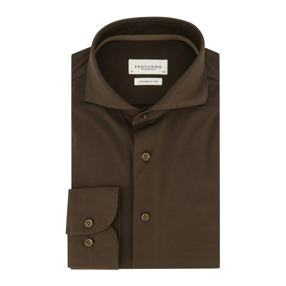Profuomo Bruine zakelijk overhemd Brown Heren