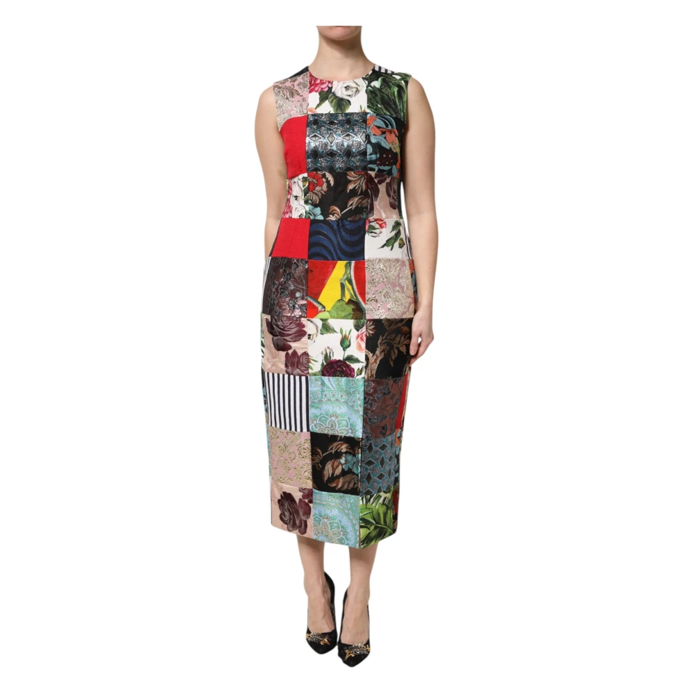 Dolce & Gabbana Women's Multicolor Patchwork Sheath Dress