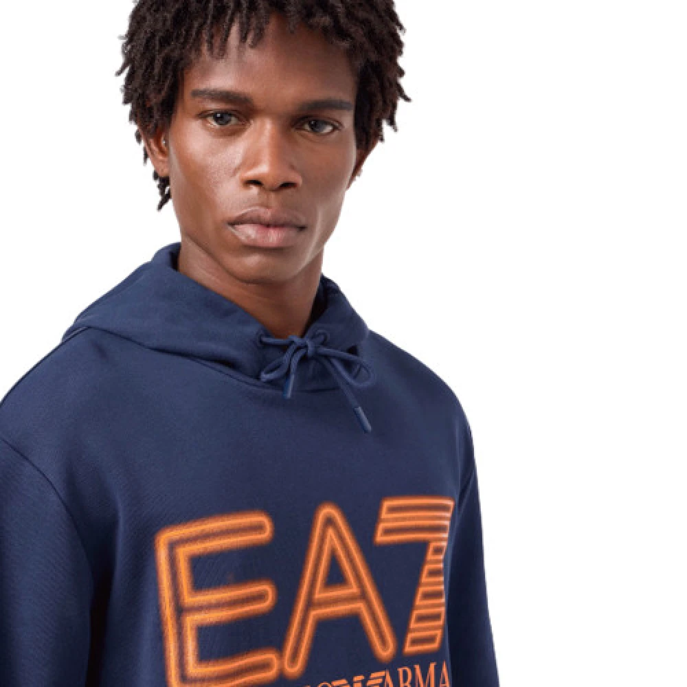 Emporio Armani EA7 Blauwe 3Dpm64 Pjshz Sweatshirt Blue Heren