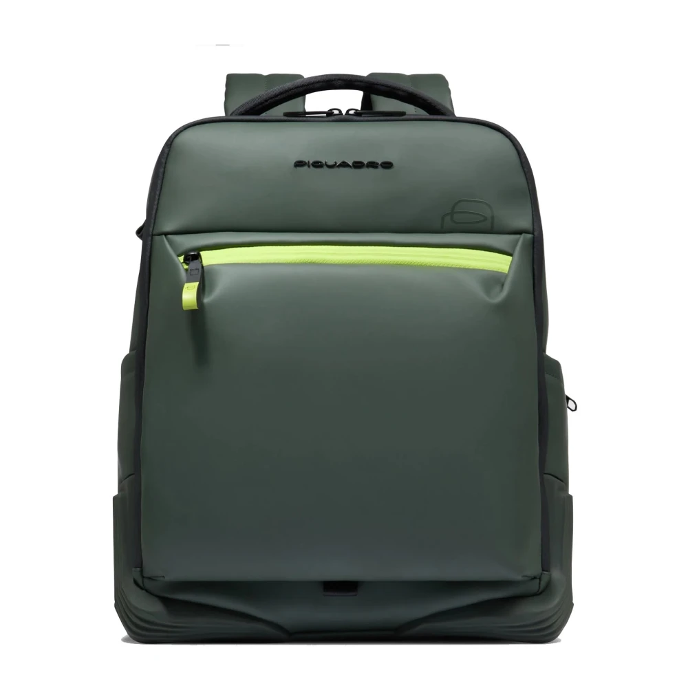 Piquadro Men's Green Backpacks, One Size, Expandable Travel Laptop Backpack